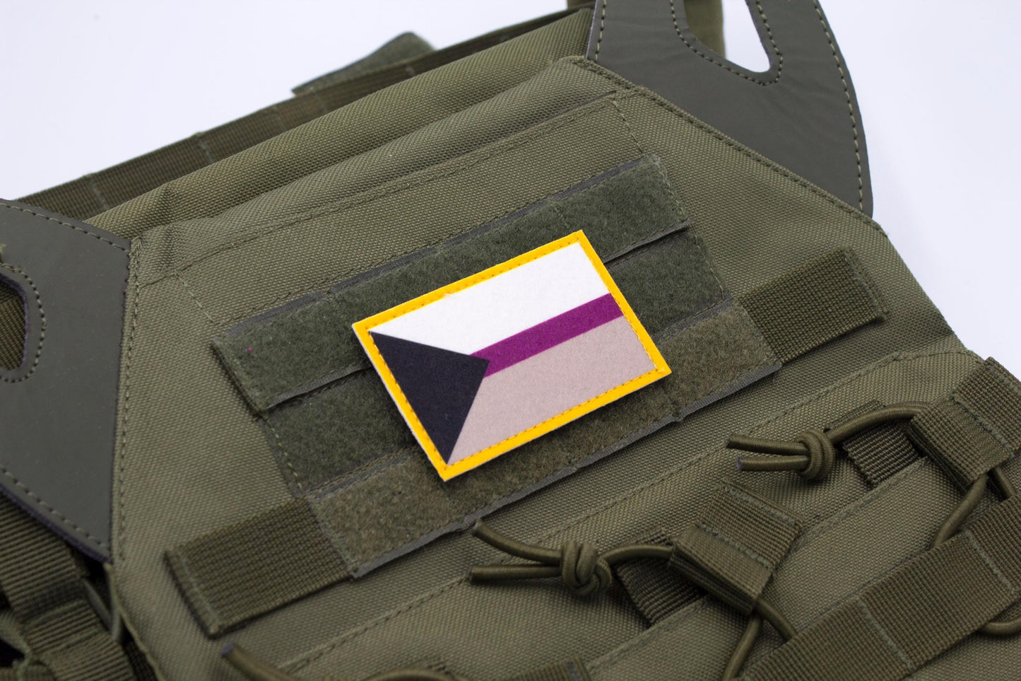 LGBTQ Demisexual flag hook and loop patch
