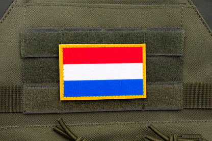 Luxembourg flag hook and loop patch Lëtzebuerger Fändel