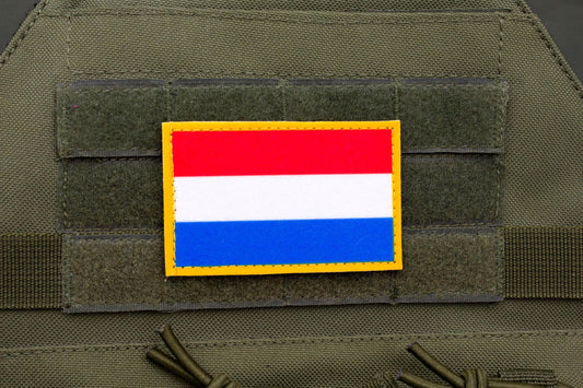 Luxembourg flag hook and loop patch Lëtzebuerger Fändel