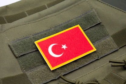Turkey flag hook and loop patch Türkiye Bayrağı