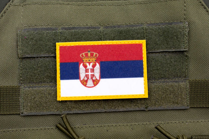 Serbia flag hook and loop patch  Застава Србије