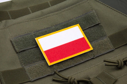 Poland flag hook and loop patch Flaga Polski