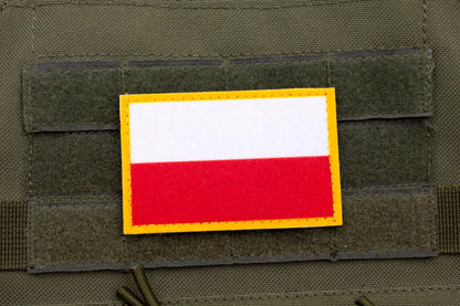 Poland flag hook and loop patch Flaga Polski