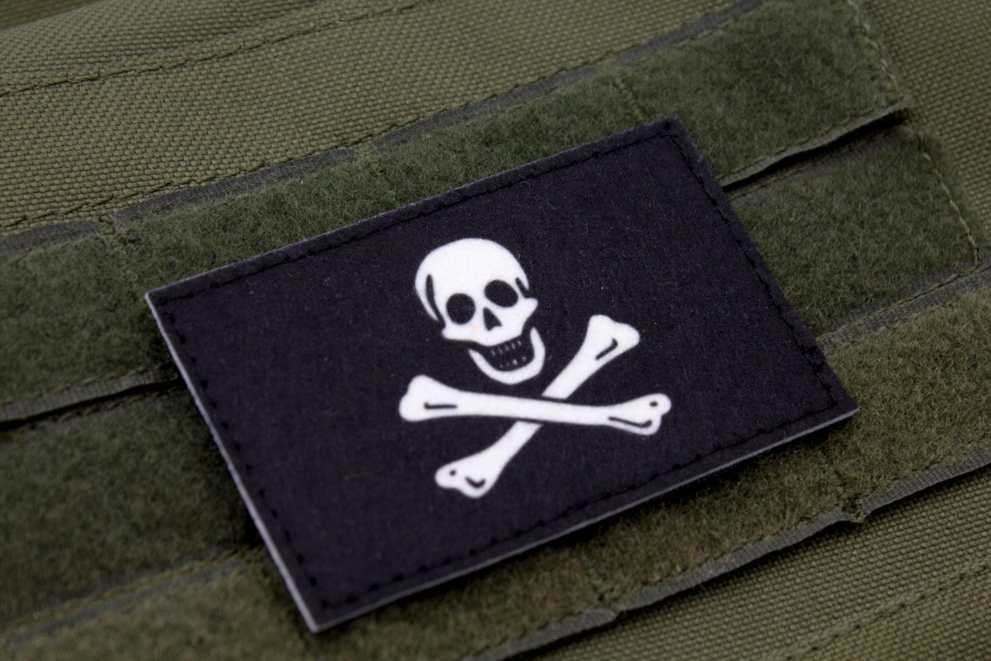 Pirate flag Jolly Roger hook and loop patch