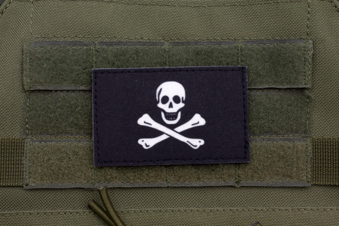 Pirate flag Jolly Roger hook and loop patch