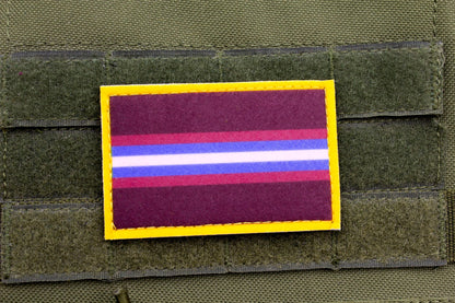 Gender non-conforming LGBTQ flag hook and loop patch
