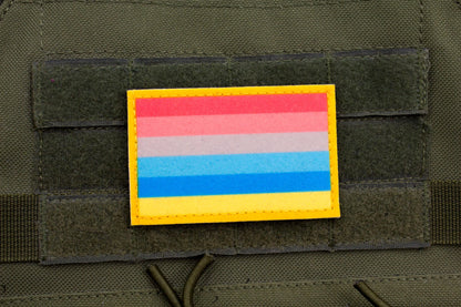 Genderflux LGBTQ flag hook and loop patch