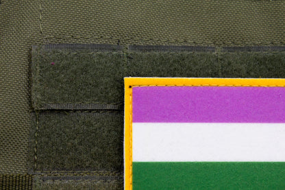Genderqueer LGBTQ flag hook and loop patch