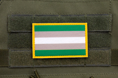 Gray aromanticism LGBTQ flag hook and loop patch
