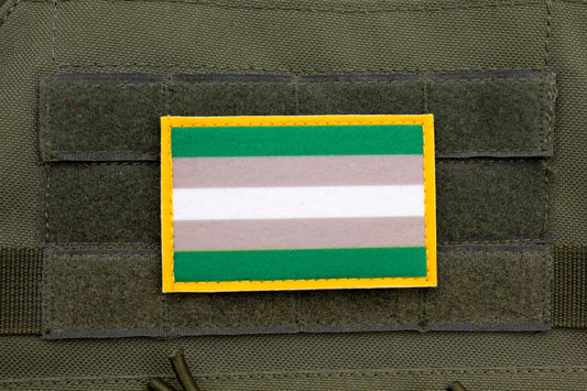 Gray aromanticism LGBTQ flag hook and loop patch