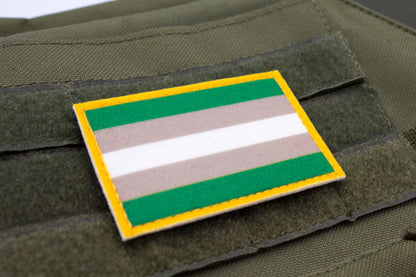 Gray aromanticism LGBTQ flag hook and loop patch