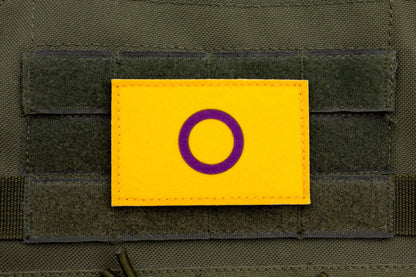 Intersex LGBTQ flag hook and loop patch