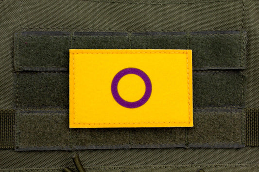 Intersex LGBTQ flag hook and loop patch