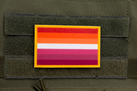 Lesbian LGBTQ flag hook and loop patch