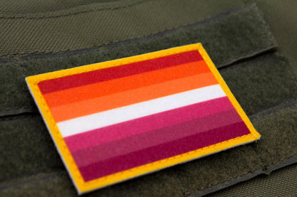 Lesbian LGBTQ flag hook and loop patch