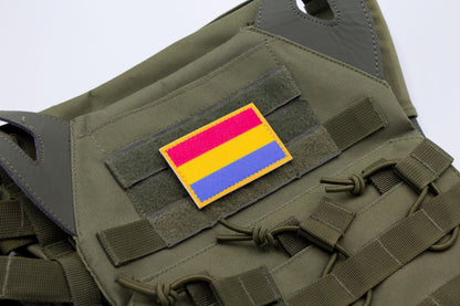 Pansexuality flag hook and loop patch