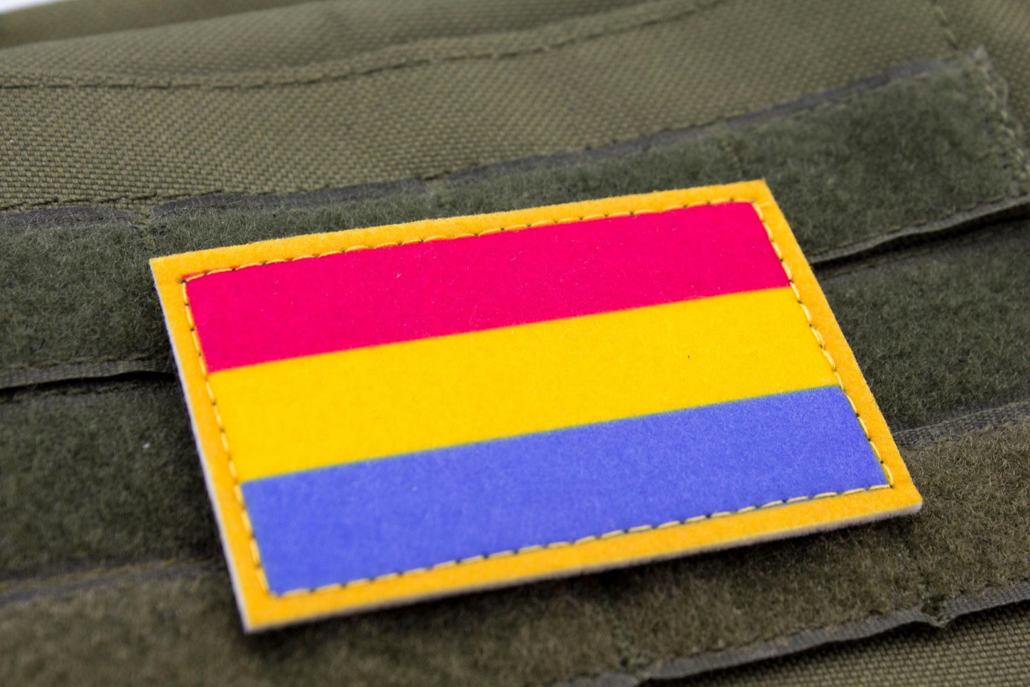 Pansexuality flag hook and loop patch