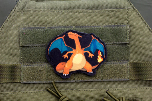 Charizard Pokemon hook and loop anime patch