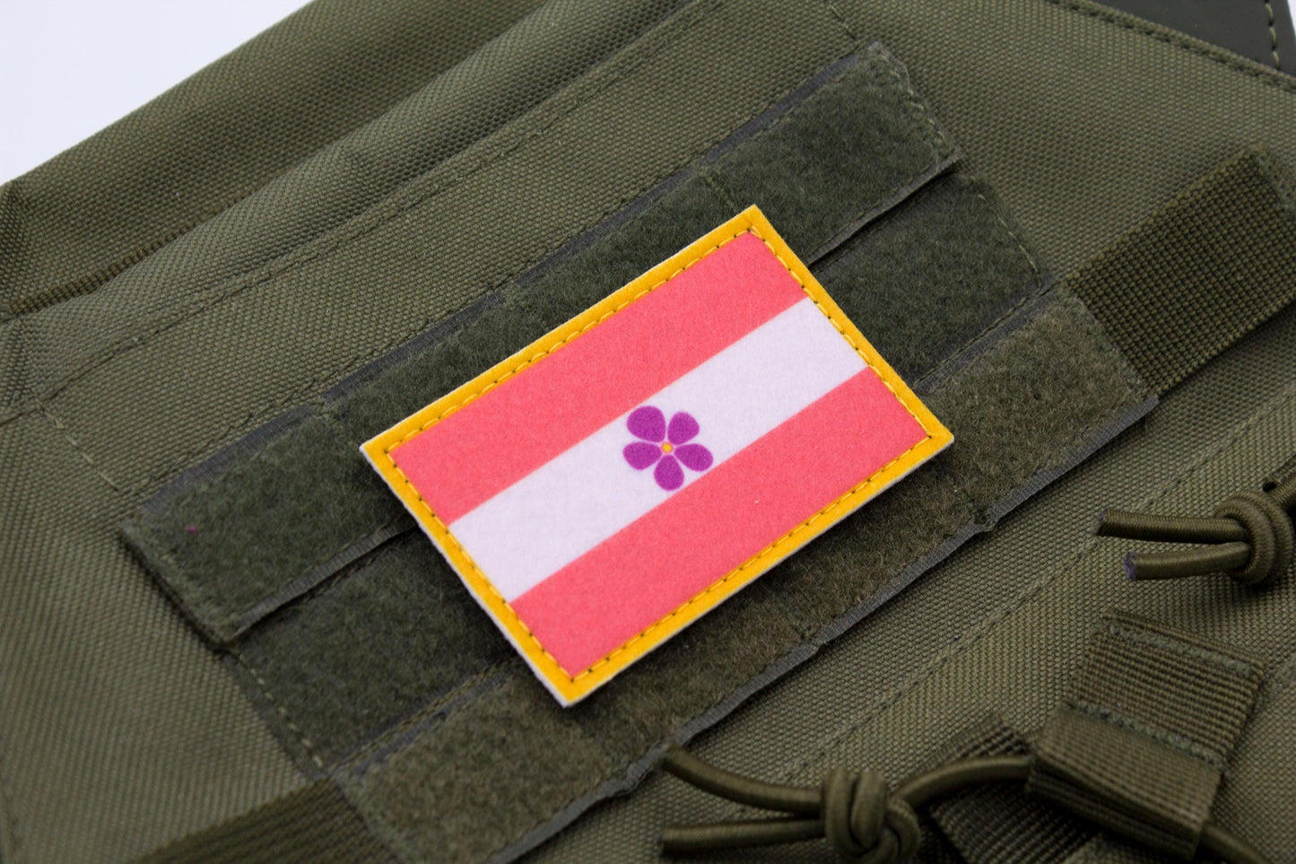 Sapphic flag hook and loop patch