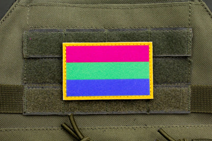 Polysexuality LGBT flag hook and loop patch
