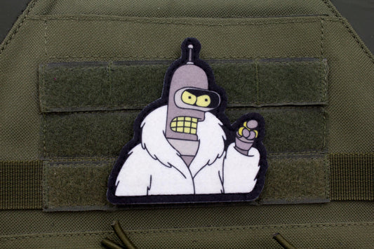 Futurama Bender Meme Cosplay hook and loop morale patch