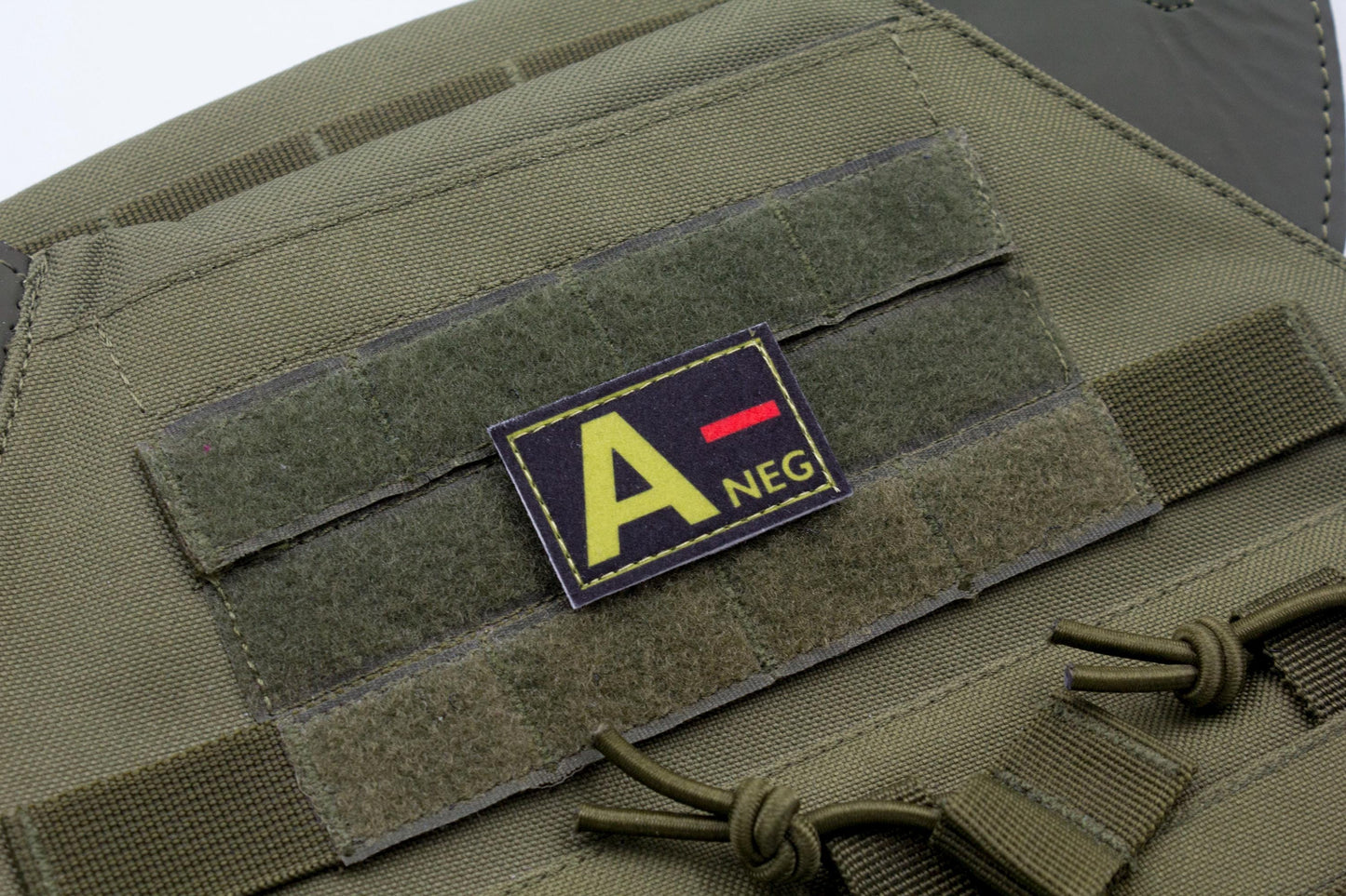 Blood type A- neg BLACK paramedic emt patch