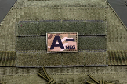 Blood type A- neg MULTICAM paramedic emt patch