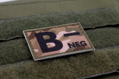 Blood type B- neg MULTICAM paramedic emt patch