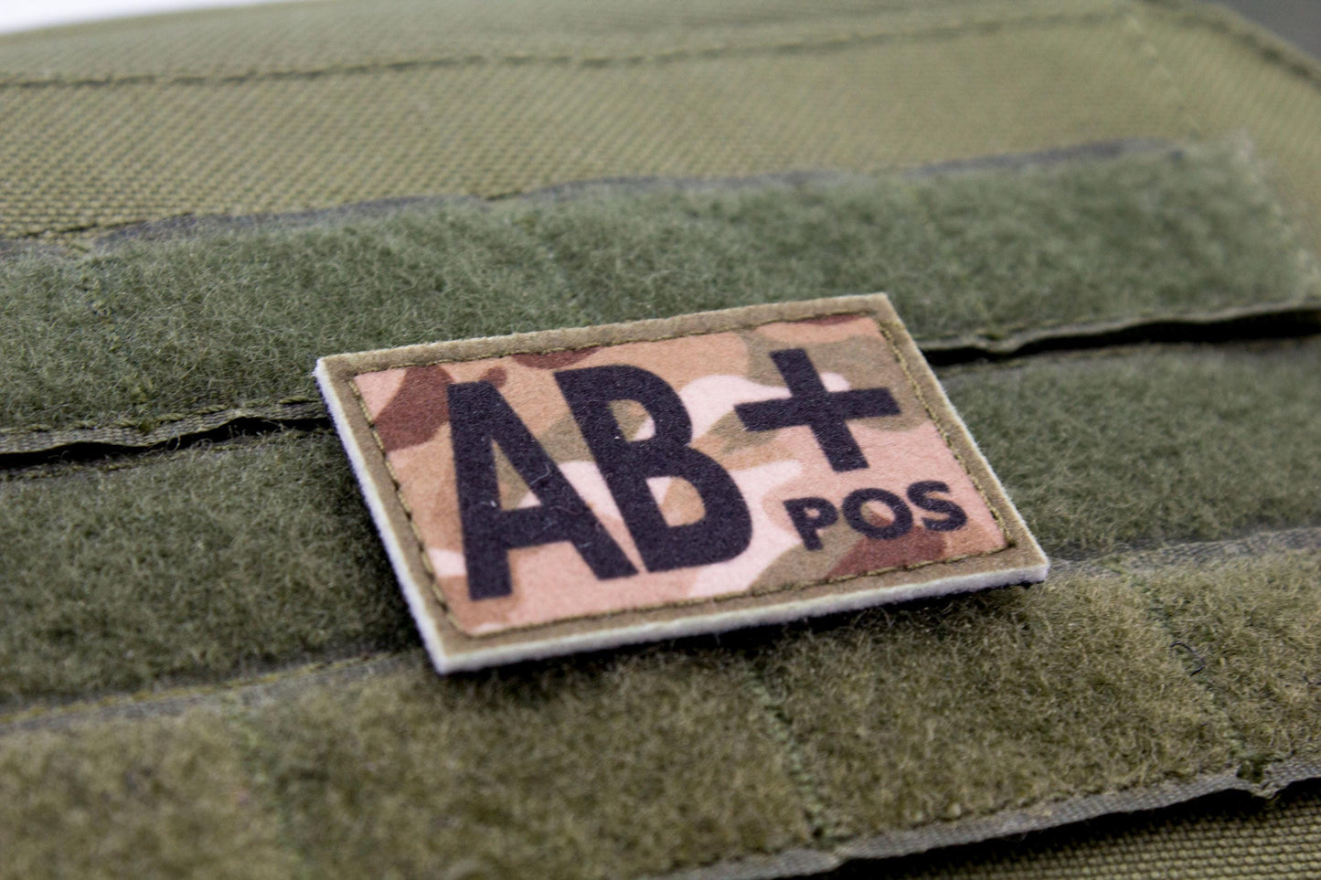 Blood type AB+ pos MULTICAM paramedic emt patch