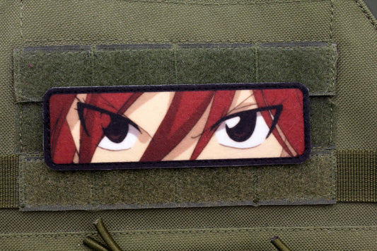 Erza Scarlet eyes Fairy Tail anime hook and loop patch