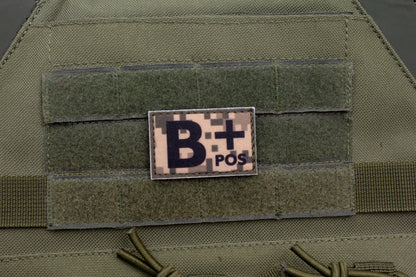 Blood type B+ pos PIXEL paramedic emt patch