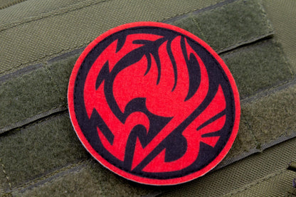 Fairy Tail Guild Logo RED hook and loop patch 3″