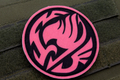 Fairy Tail Guild Logo PINK hook and loop patch 3″