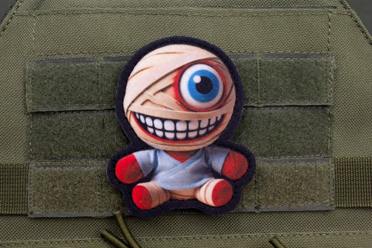 Mouthwashing Curly plush hook and loop morale patch