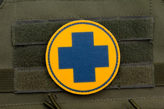 Medic TF2 BLUE team hook and loop morale patch 3″