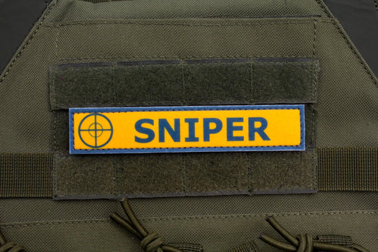 Sniper TF2 BLUE team stripe hook and loop morale patch