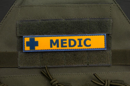 Medic TF2 BLUE team stripe hook and loop morale patch