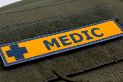 Medic TF2 BLUE team stripe hook and loop morale patch