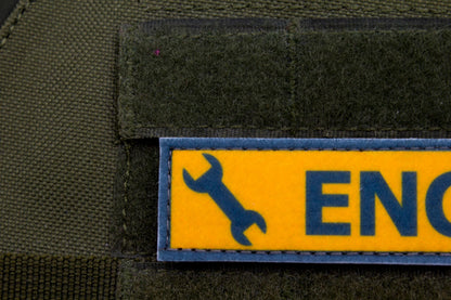 Engineer TF2 BLUE team stripe hook and loop morale patch