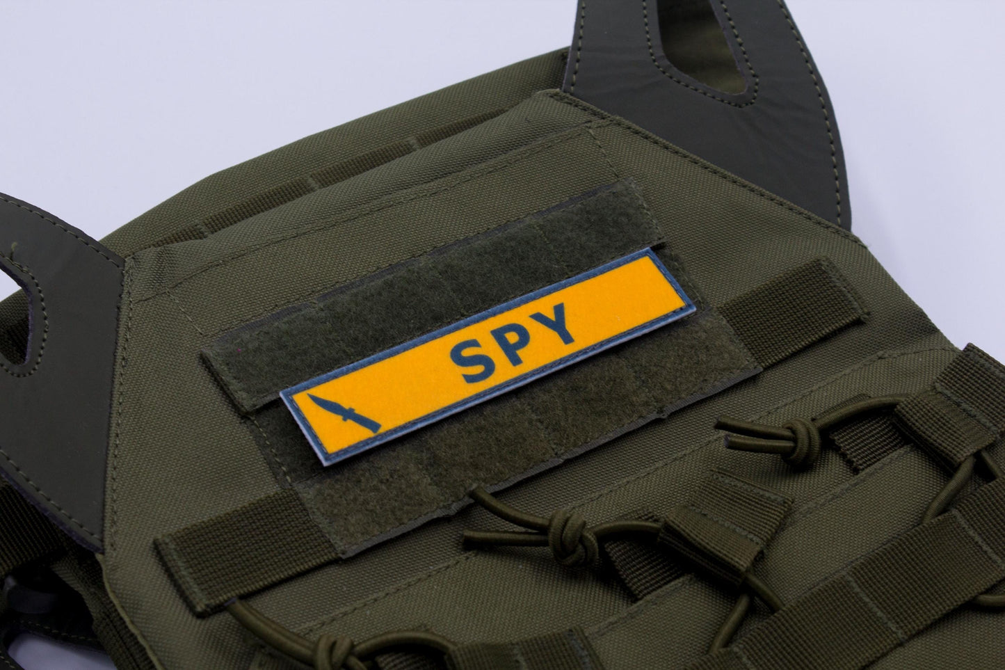 Spy TF2 BLUE team stripe hook and loop morale patch