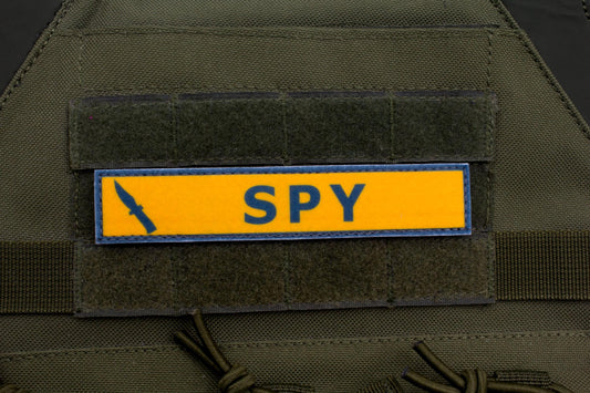 Spy TF2 BLUE team stripe hook and loop morale patch