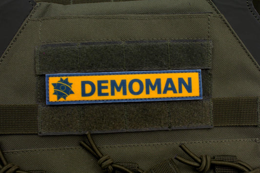 Demoman TF2 BLUE team stripe hook and loop morale patch