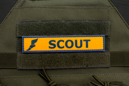 Scout TF2 BLUE team stripe hook and loop morale patch