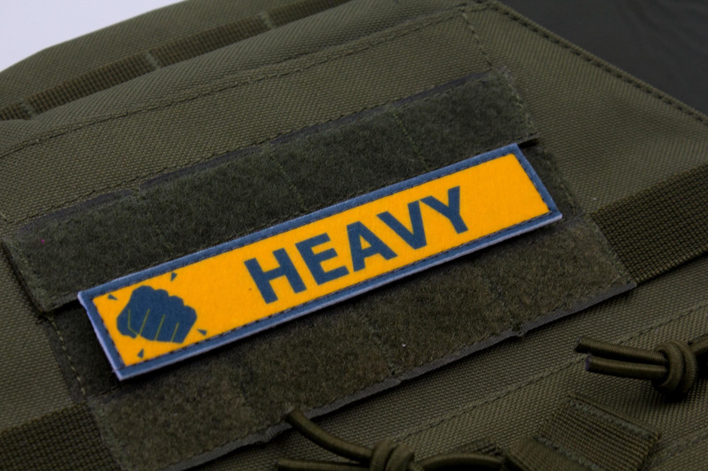 Heavy TF2 BLUE team stripe hook and loop morale patch