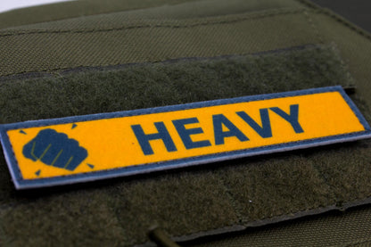 Heavy TF2 BLUE team stripe hook and loop morale patch