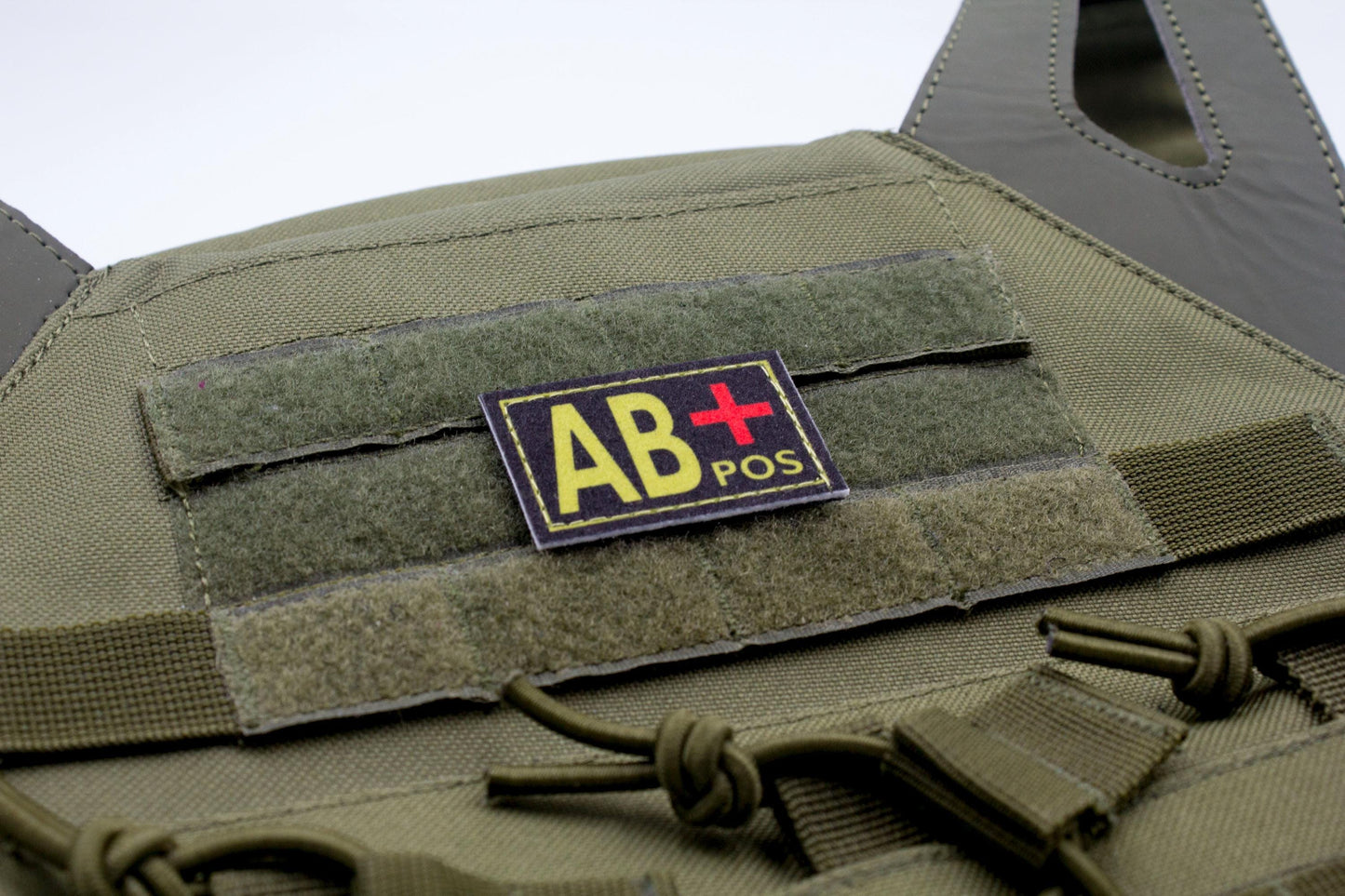 Blood type AB+ pos BLACK paramedic emt patch