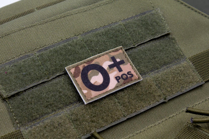 Blood type O+ pos MULTICAM paramedic emt patch