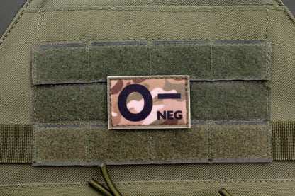 Blood type O- neg MULTICAM paramedic emt patch