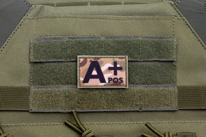 Blood type A+ pos MULTICAM paramedic emt patch