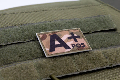 Blood type A+ pos MULTICAM paramedic emt patch